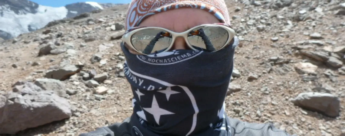 Autorka strony w drodze do pierwszego obozu na szczycie Aconcagua