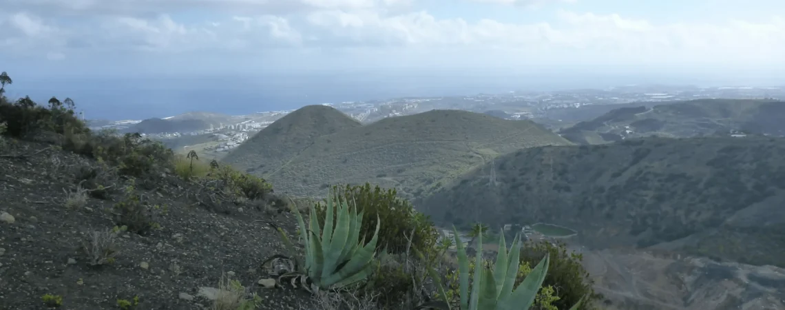 Widoki z krateru wulkanicznego na Gran Canarii