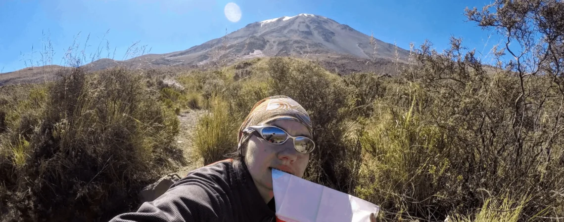 Autorka strony pod szczytem Misti