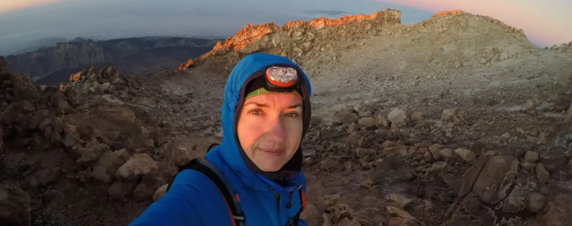 Autorka strony na szczycie Pico de Teide